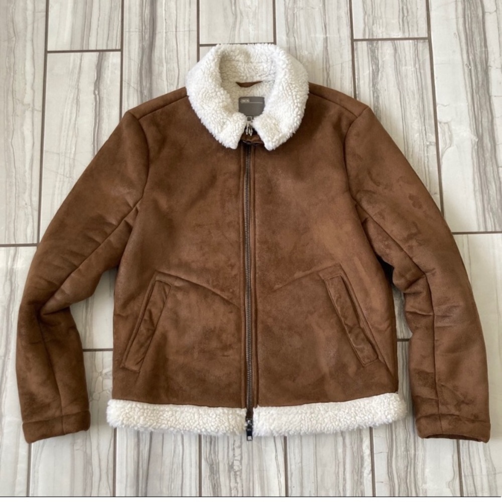 ASOS Sherpa lined jacket. EUC like new